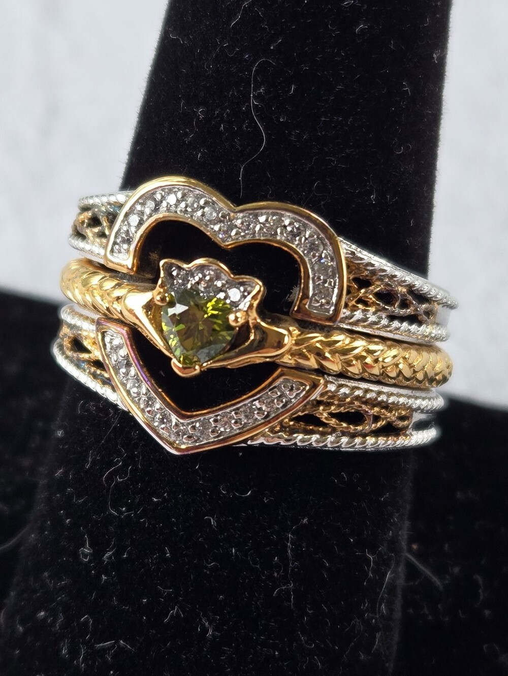 The Bradford Exchange Irish Love Grows Stacking Rings size 9.5